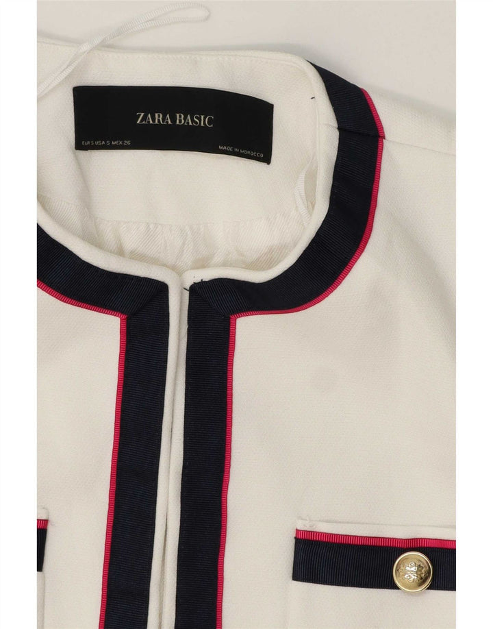 Zara Γυναικείο Σακάκι Μπλέιζερ UK 10 Small White Ride