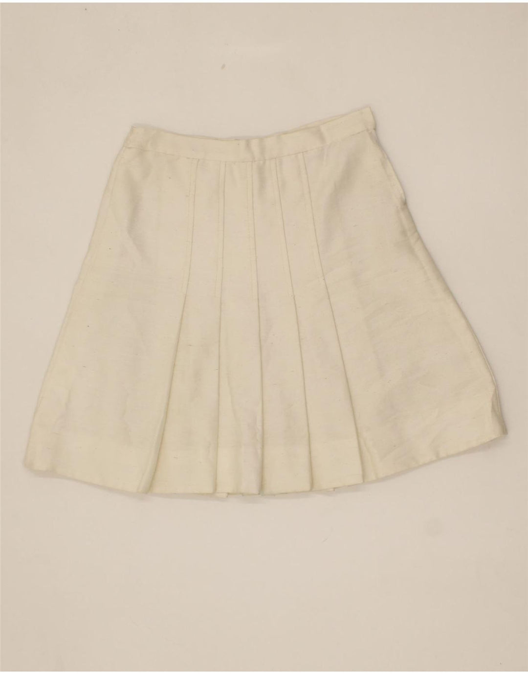 VINTAGE Womens A-Line Skirt W24 XS White Vintage Vintage and Second-Hand Vintage from Messina Hembry 