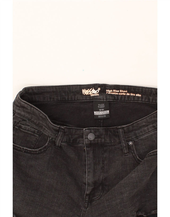 MOSSIMO Womens Stretch High Waist Denim Hot Pants US 12 Large W31  Grey Vintage Mossimo and Second-Hand Mossimo from Messina Hembry 