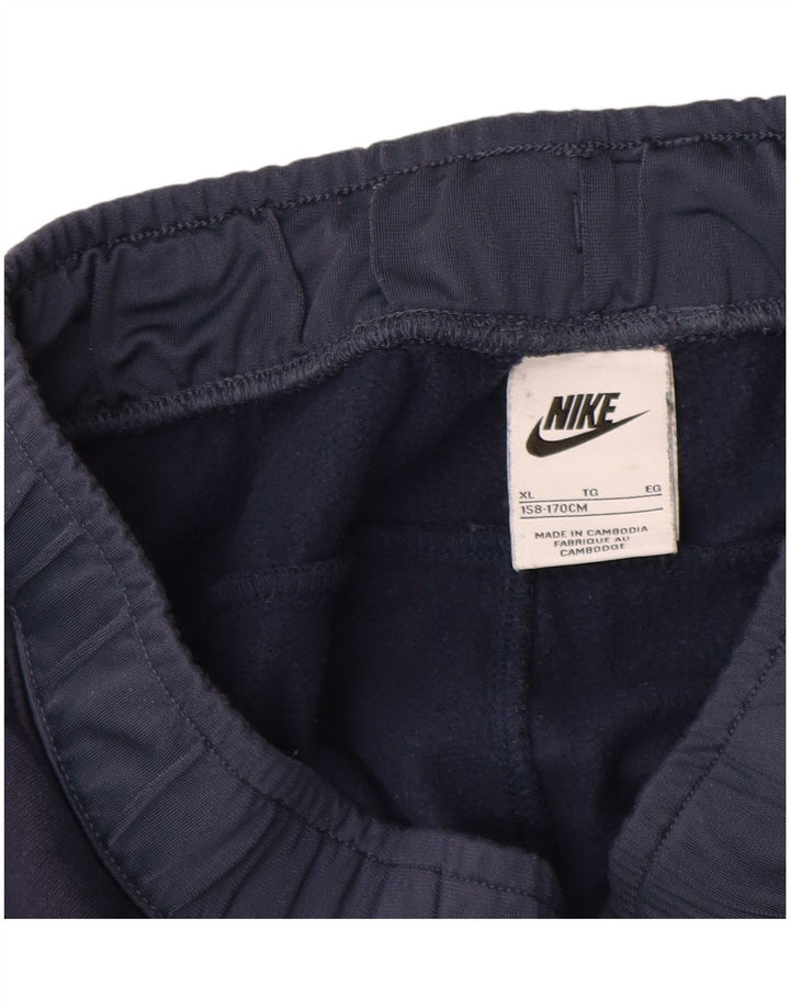 NIKE Boys αθλητική φόρμα παντελόνι Joggers 13-14 ετών XL Navy Blue Colorblock
