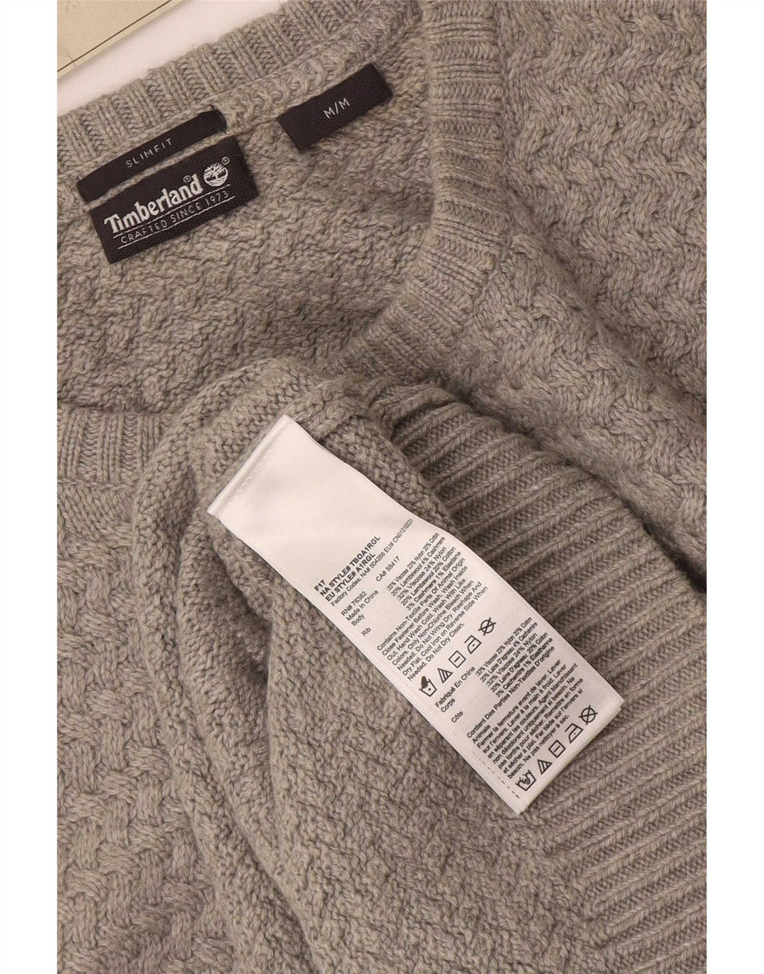 Ανδρικό πουλόβερ Timberland Slim Fit Boat Neck Jumper Medium Grey Viscose