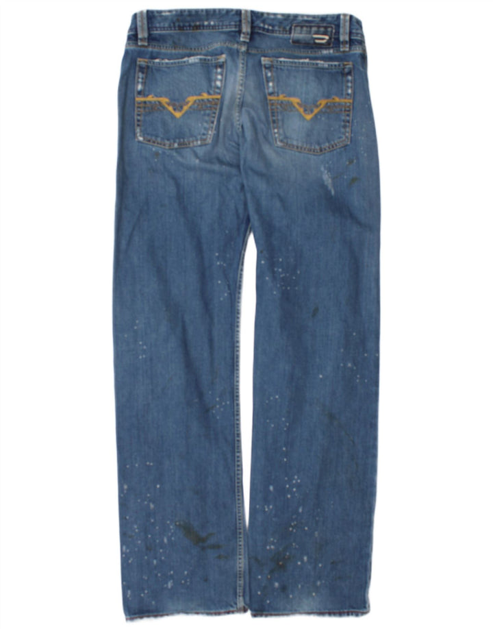 Ανδρικό Diesel Distressed Straight Jeans W34 L34 Μπλε βαμβακερό