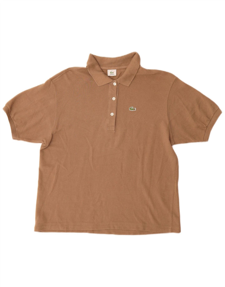 Lacoste Γυναικείο Πόλο Μπλουζάκι Νούμερο 44 Μεγάλο Καφέ Βαμβακερό