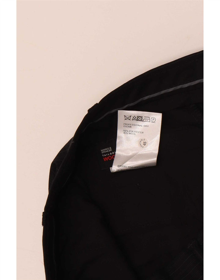 Ανδρικό παντελόνι Marks & Spencer W38 L33 Navy Blue ριγέ πολυεστέρας
