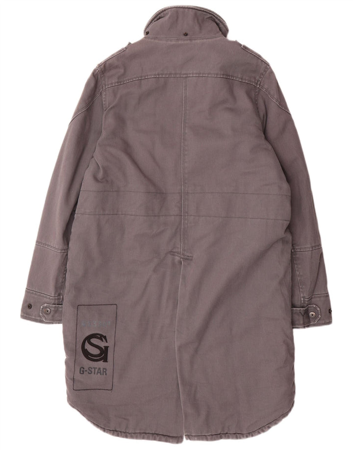 G-STAR Ανδρικό 3301 γραφικό μπουφάν Parka UK 38 Μεσαίο γκρι βαμβακερό