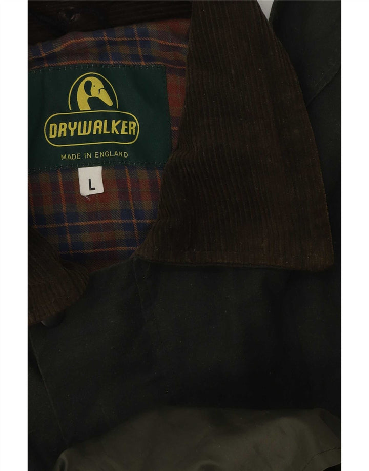 Vintage Ανδρικό Κερωμένο Βαμβακερό Μπουφάν UK 40 Large Green