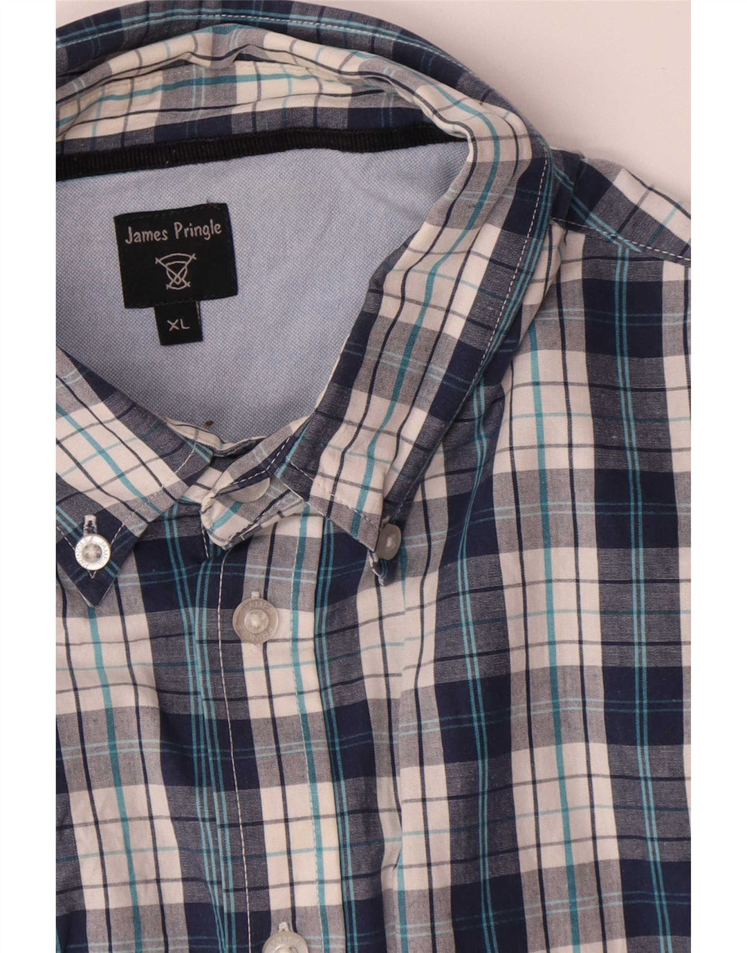 Ανδρικό πουκάμισο James Pringle XL Blue Check Cotton