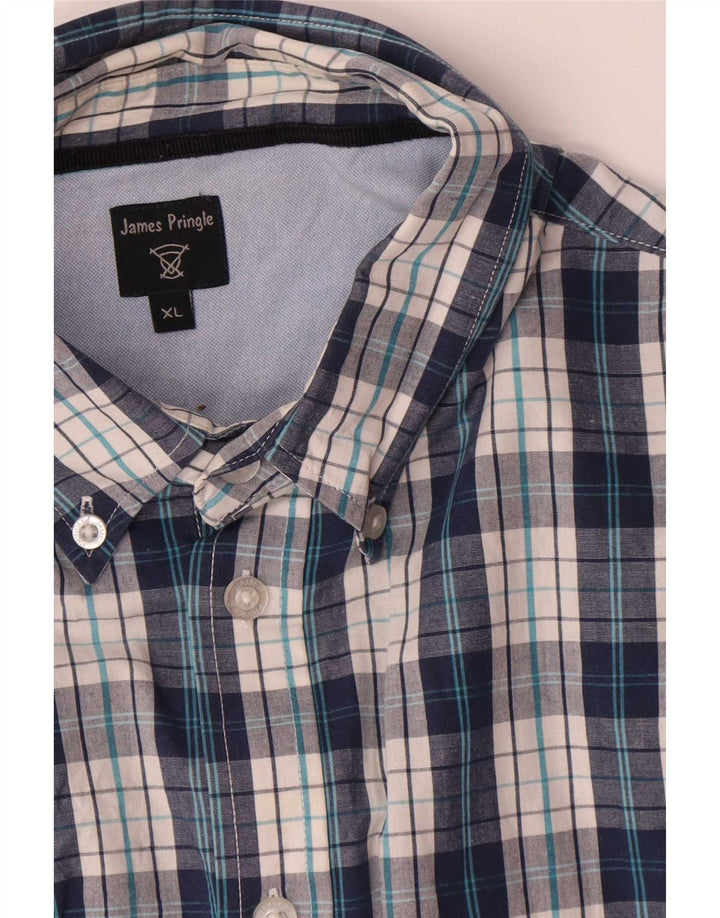 Ανδρικό πουκάμισο James Pringle XL Blue Check Cotton