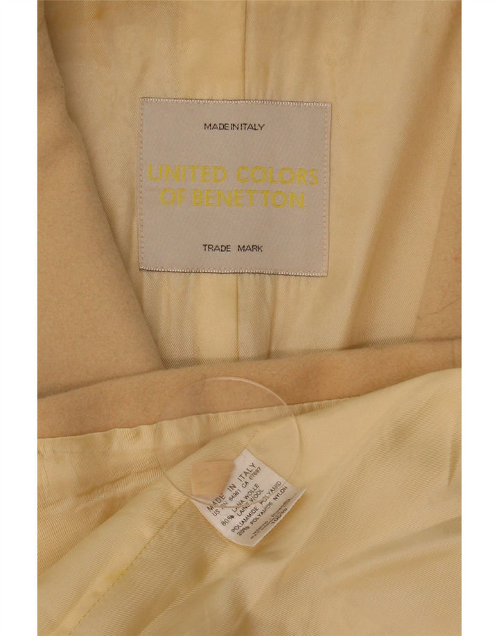 Γυναικείο Πανωφόρι Benetton Loose Fit IT 42 Μαλλί μεσαίο μπεζ
