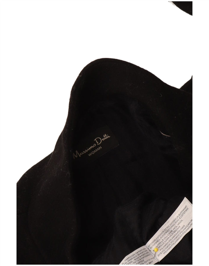 Massimo Dutti Γυναικείο Παλτό EU 38 Small Black Wool