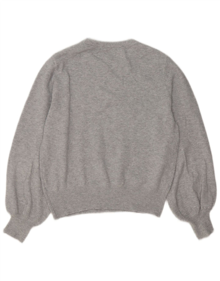 JACK WILLS Γυναικείο πουλόβερ μεγάλου μεγέθους Crew Neck Jumper UK 8 Small Grey