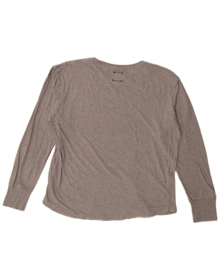 Champion Womens Oversized Top μακρυμάνικο UK 10 Small Grey Cotton