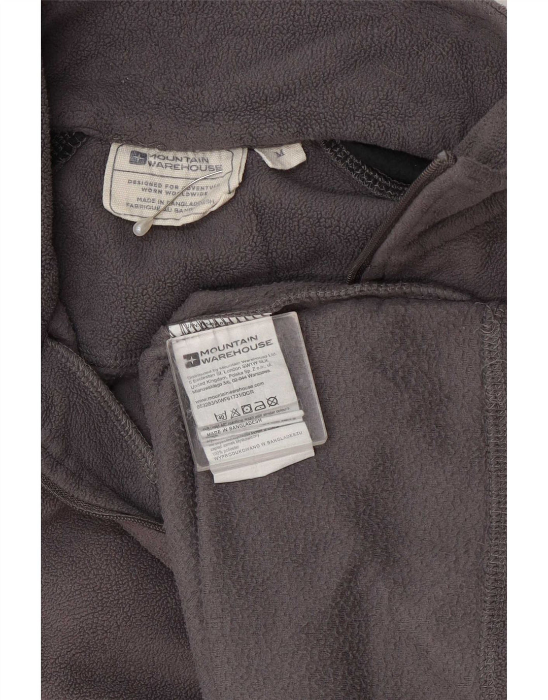 Mountain Warehouse Ανδρικό φερμουάρ Fleece Jumper Medium Grey Colourblock