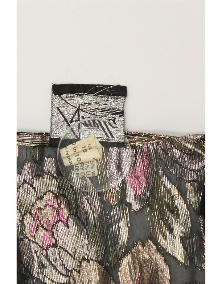 ARELLA Γυναικεία ζακέτα Crop UK 16 Large πολύχρωμα φλοράλ