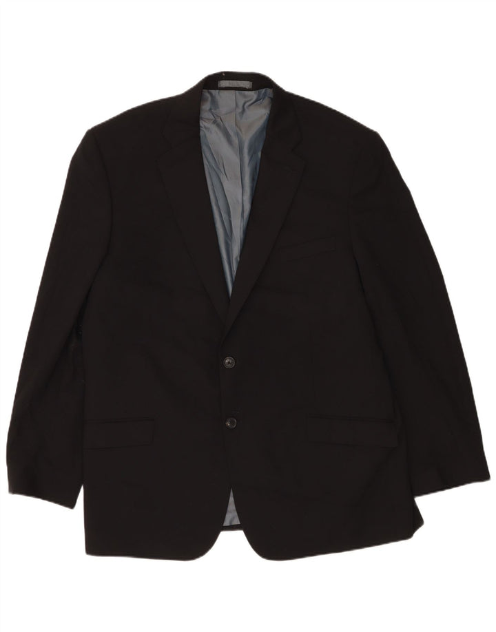 Marks & Spencer Ανδρικό σακάκι σακάκι 2 κουμπιών UK 46 XL μαύρο μαλλί