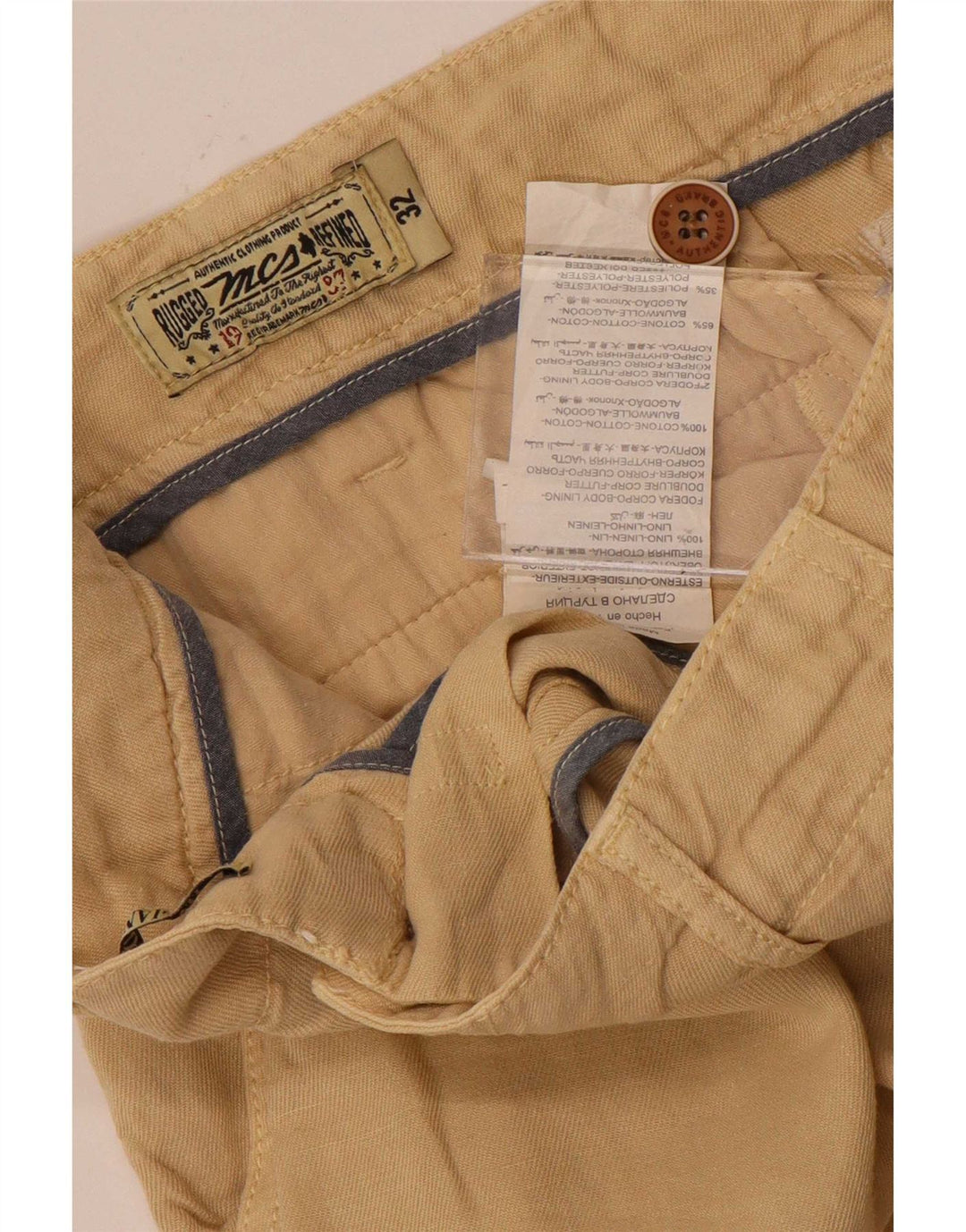Ανδρικό σορτς Chino Marlboro Classics W32 Βαμβακερό μεσαίο μπεζ