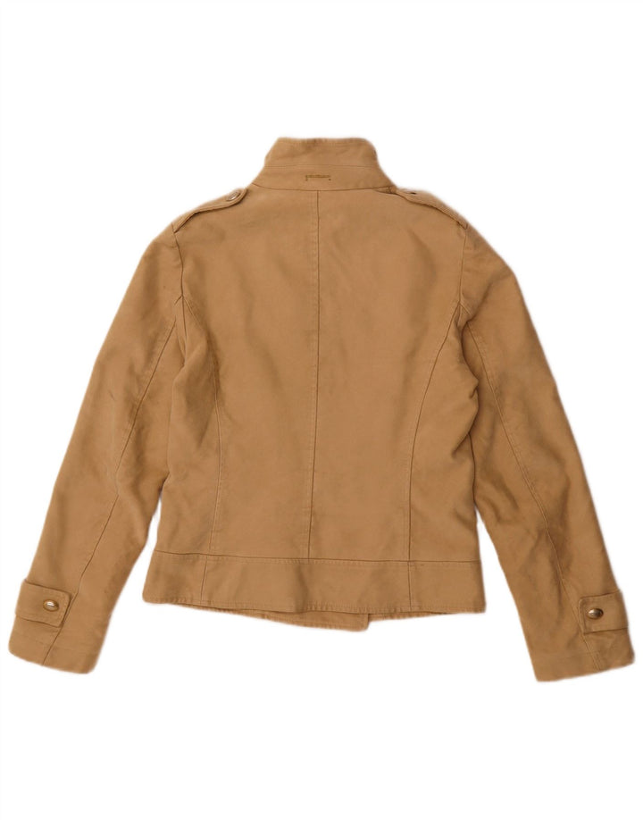 PIRELLI Womens Military Jacket IT 42 Medium Beige Viscose