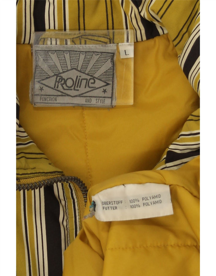 Proline Ανδρικό Μπουφάν Anorak UK 40 Μεγάλο Κίτρινο Ριγέ Πολυαμίδιο