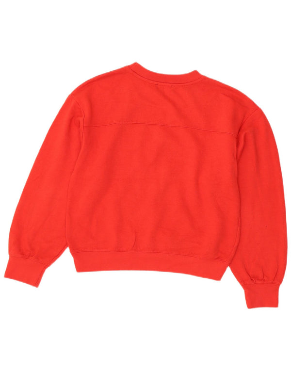 Zara Γυναικεία φούτερ Crop Jumper UK 14 Medium Red Polyester