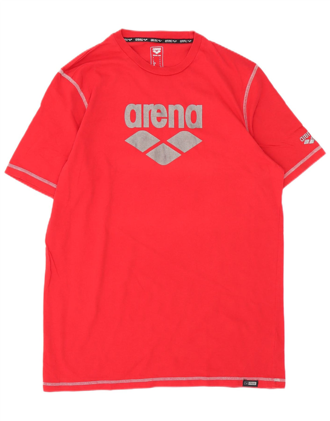 Arena Ανδρικό γραφικό T-Shirt Top μεγάλο κόκκινο βαμβακερό