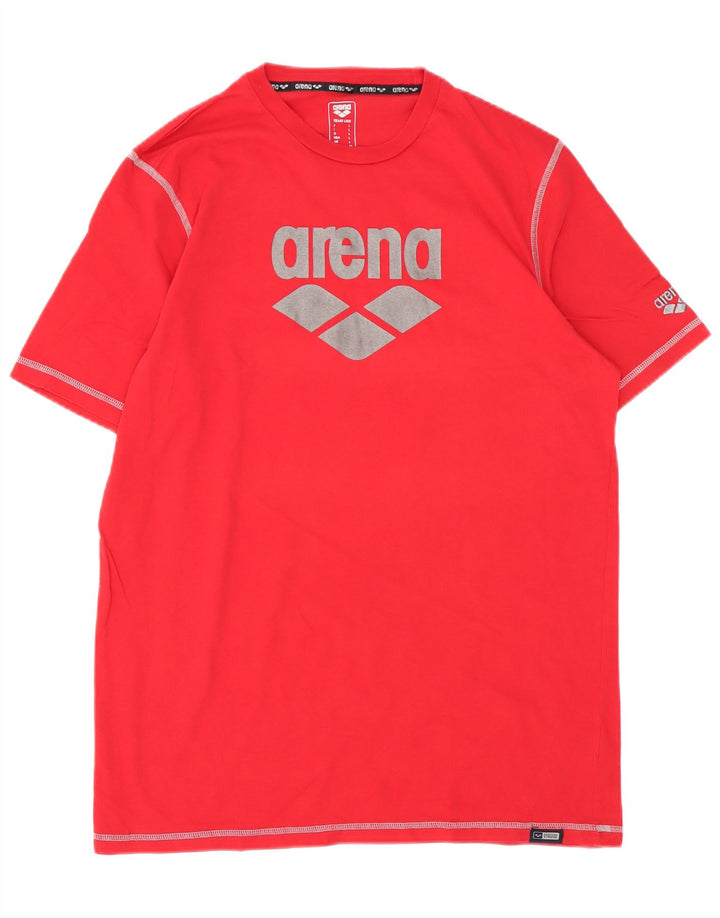 Arena Ανδρικό γραφικό T-Shirt Top μεγάλο κόκκινο βαμβακερό