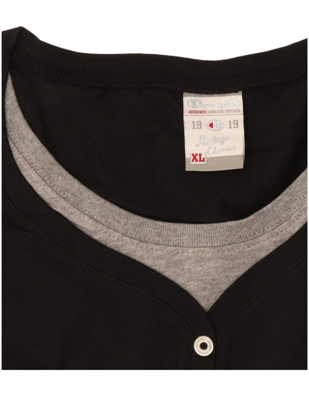 CHAMPION Womens Heritage Classics Graphic Μακρυμάνικο UK 18 XL Μαύρο