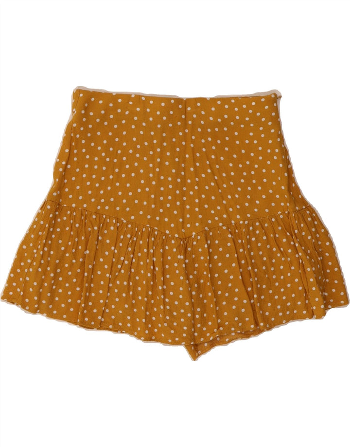 ZARA Womens Mini Skirt  Small W26 Brown Polka Dot Vintage Zara and Second-Hand Zara from Messina Hembry 