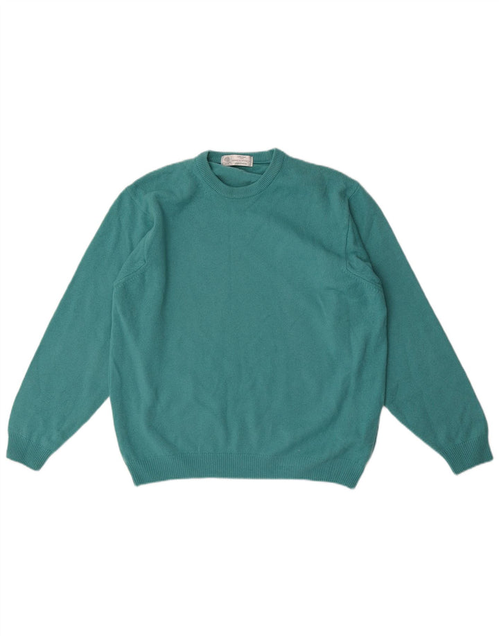 Marks & Spencer Ανδρικό πουλόβερ με λαιμόκοψη, μικρό μπλε νέο μαλλί