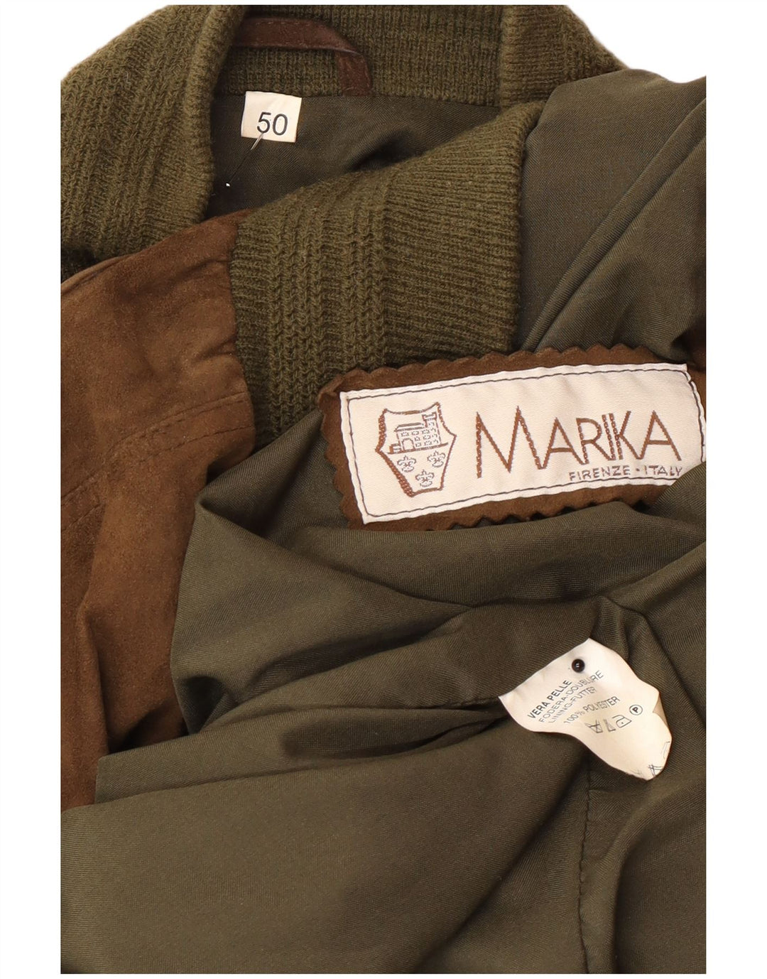 Vintage Ανδρικό Suede Bomber Jacket IT 50 Large Brown Δερμάτινο