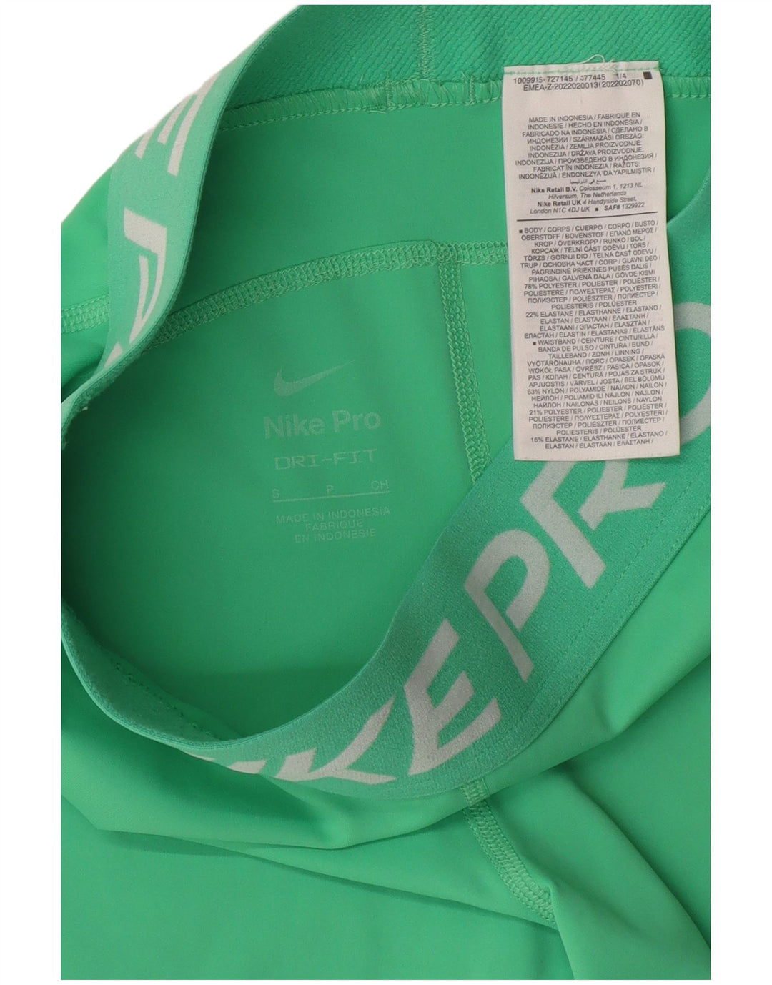 Γυναικείο γραφικό αθλητικό σορτς NIKE Dri Fit UK 8 Μικρό πράσινο πολυεστέρα