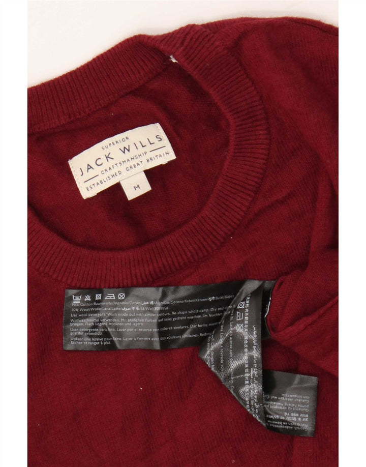 Ανδρικό πουλόβερ Jack Wills Regular Fit Crew Neck Jumper Μεσαίο κόκκινο βαμβακερό