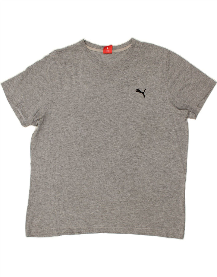 PUMA Mens T-Shirt Top XL Grey Flecked Cotton Vintage Puma and Second-Hand Puma from Messina Hembry 