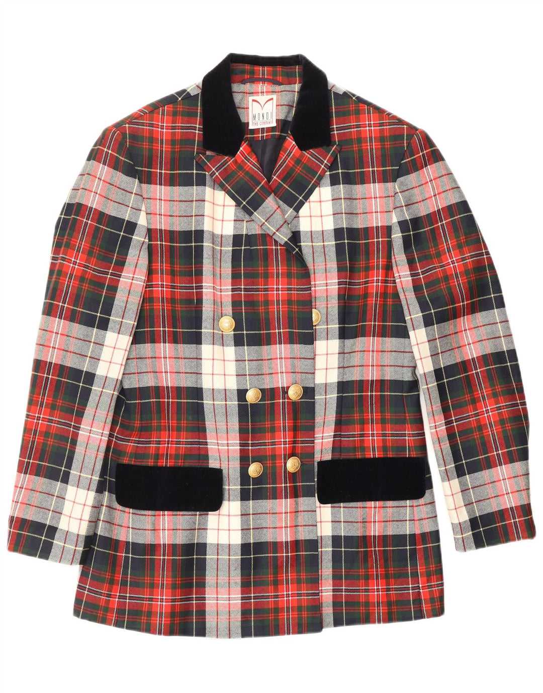 MONDI Γυναικείο Μπουφάν με Longline Blazer EU 38 Medium Red, καρό Classic