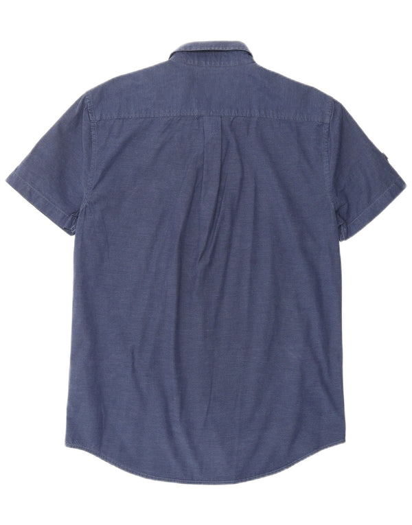 Ανδρικό κοντομάνικο πουκάμισο με κανονική εφαρμογή SUPERDRY Βαμβακερό μεσαίο ναυτικό