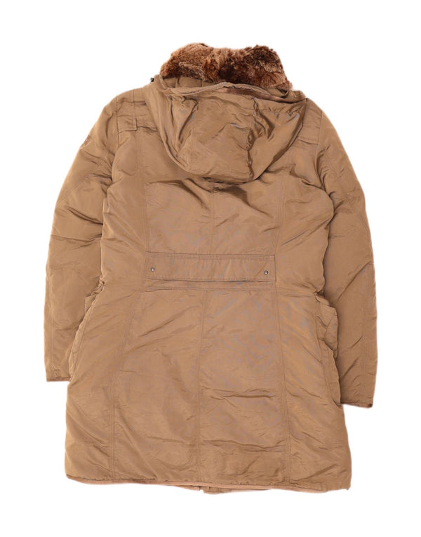 PEUTEREY Γυναικείο παλτό με κουκούλα IT 48 XL Beige Polyamide
