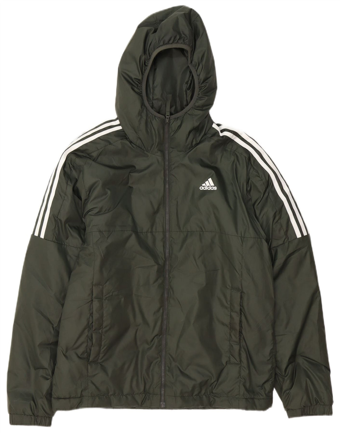 Ανδρικό μπουφάν με κουκούλα Adidas UK 38 Μεσαίο πράσινο πολυεστέρας