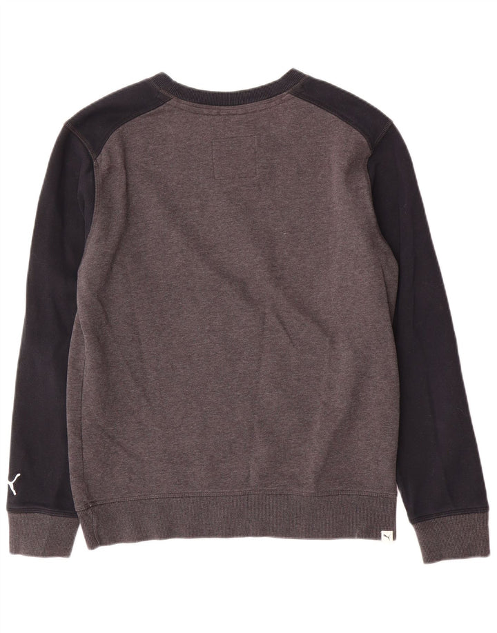 Ανδρικό γραφικό φούτερ Puma Jumper Small Grey Colourblock Βαμβακερό