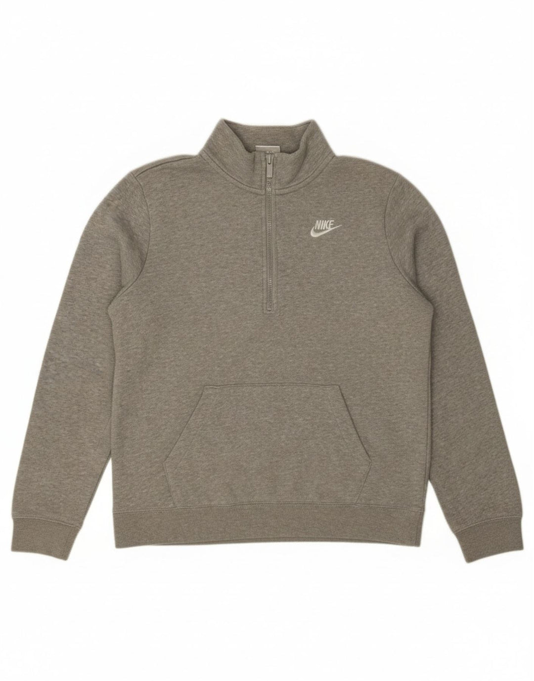 Nike γυναικεία φούτερ με φερμουάρ με λαιμόκοψη Jumper UK 10 Small Grey Flecked