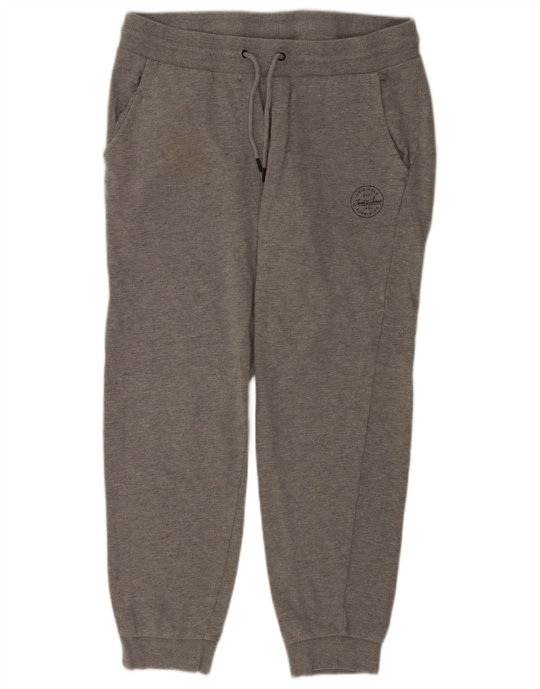 Ανδρική αθλητική φόρμα Jack & Jones Παντελόνι Joggers Βαμβακερό μεσαίο γκρι