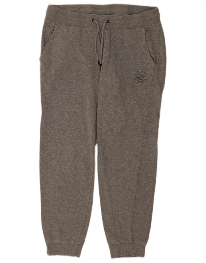 Ανδρική αθλητική φόρμα Jack & Jones Παντελόνι Joggers Βαμβακερό μεσαίο γκρι