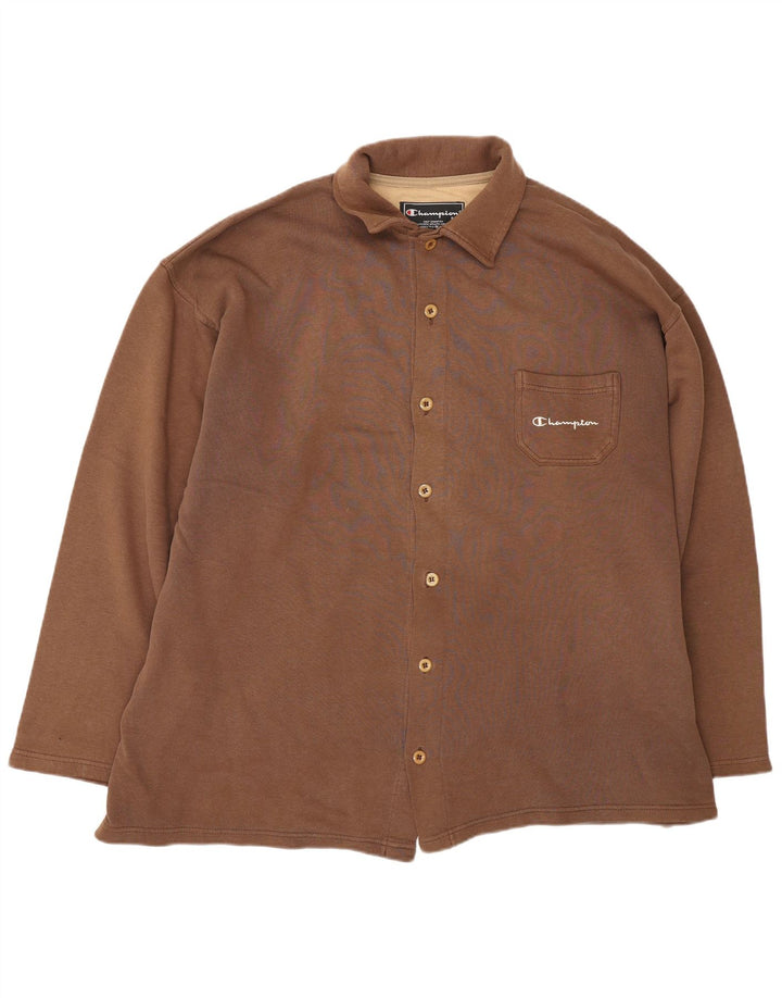 Ανδρικό πουκάμισο Champion Oversized 2XL Καφέ Βαμβακερό