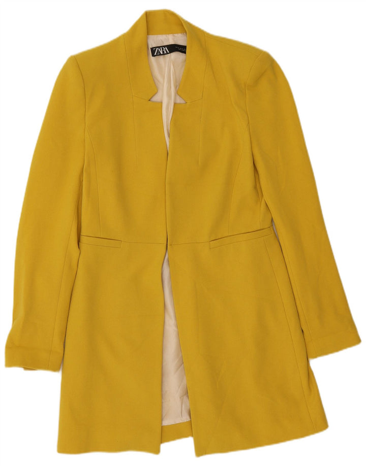 Zara Γυναικείο σακάκι Longline Blazer UK 12 Medium Yellow