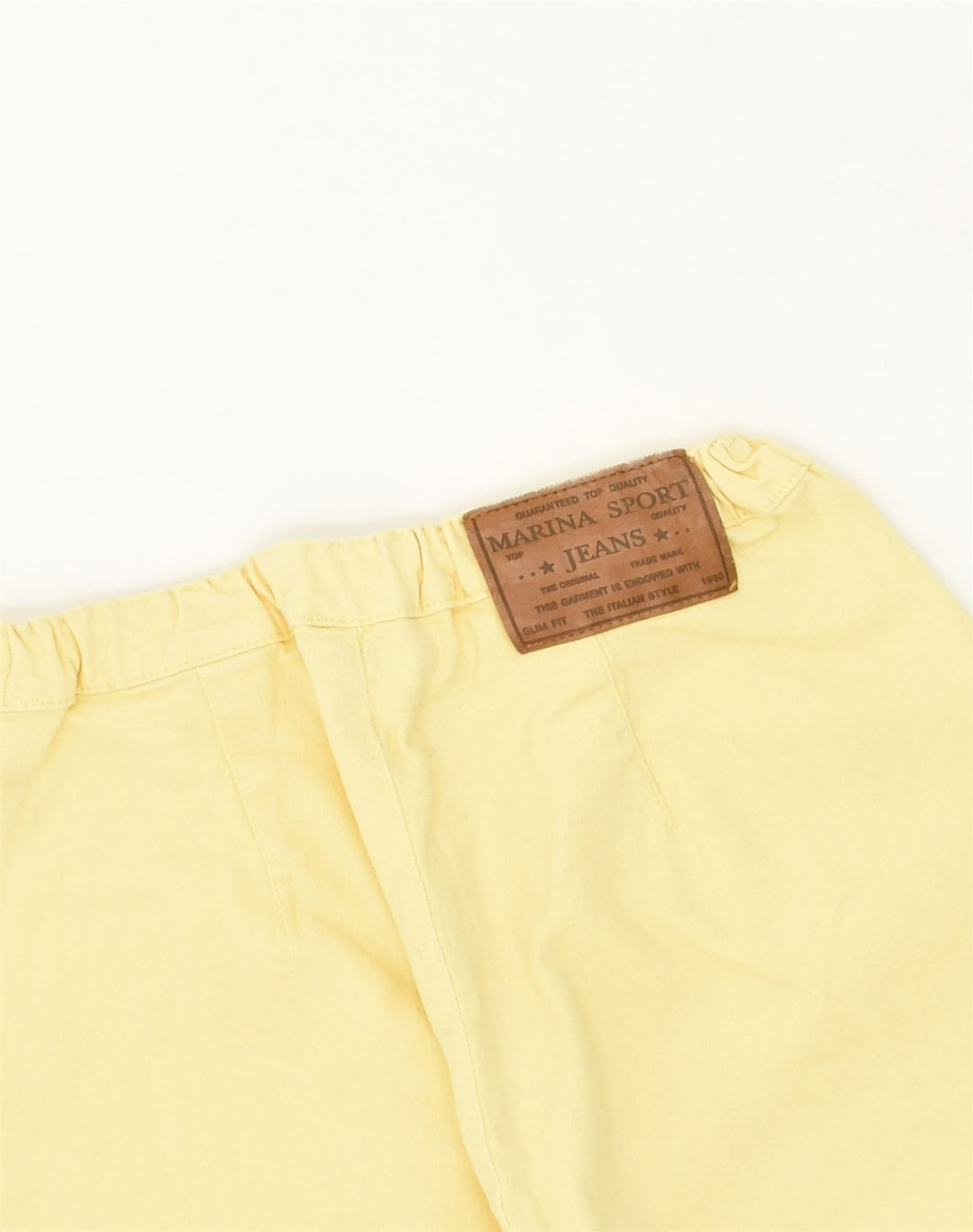 MARINA SPORT Womens Tapered Casual Trousers W30 L30 Yellow Cotton | Vintage Marina Sport | Thrift | Second-Hand Marina Sport | Used Clothing | Messina Hembry 