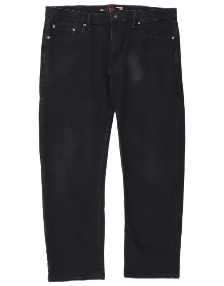 Ανδρικό τζιν ίσιο Marks & Spencer W36 L29 Navy Blue Cotton