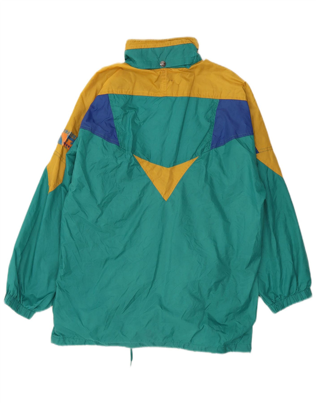 Ανδρικό μπουφάν VINTAGE Windbreaker UK 40 Large Blue Colourblock Polyamide