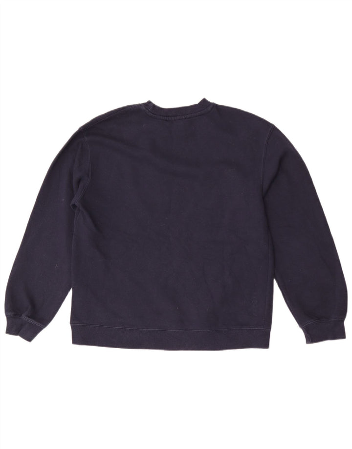 Zara Ανδρικό φούτερ Jumper Small Navy Blue Βαμβακερό