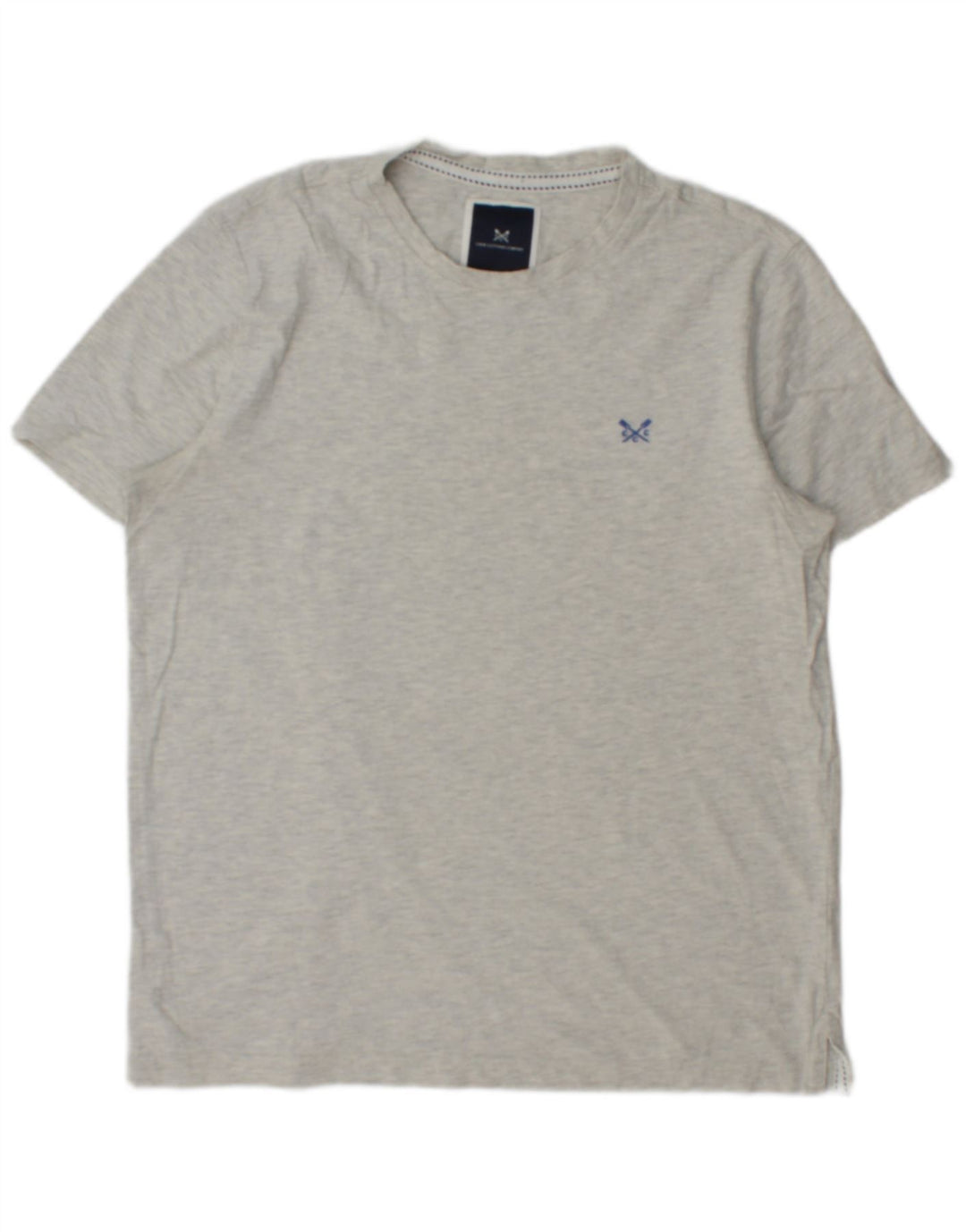 CREW CLOTHING Ανδρικό T-Shirt Μπλουζάκι από βαμβακερό μεσαίο γκρι