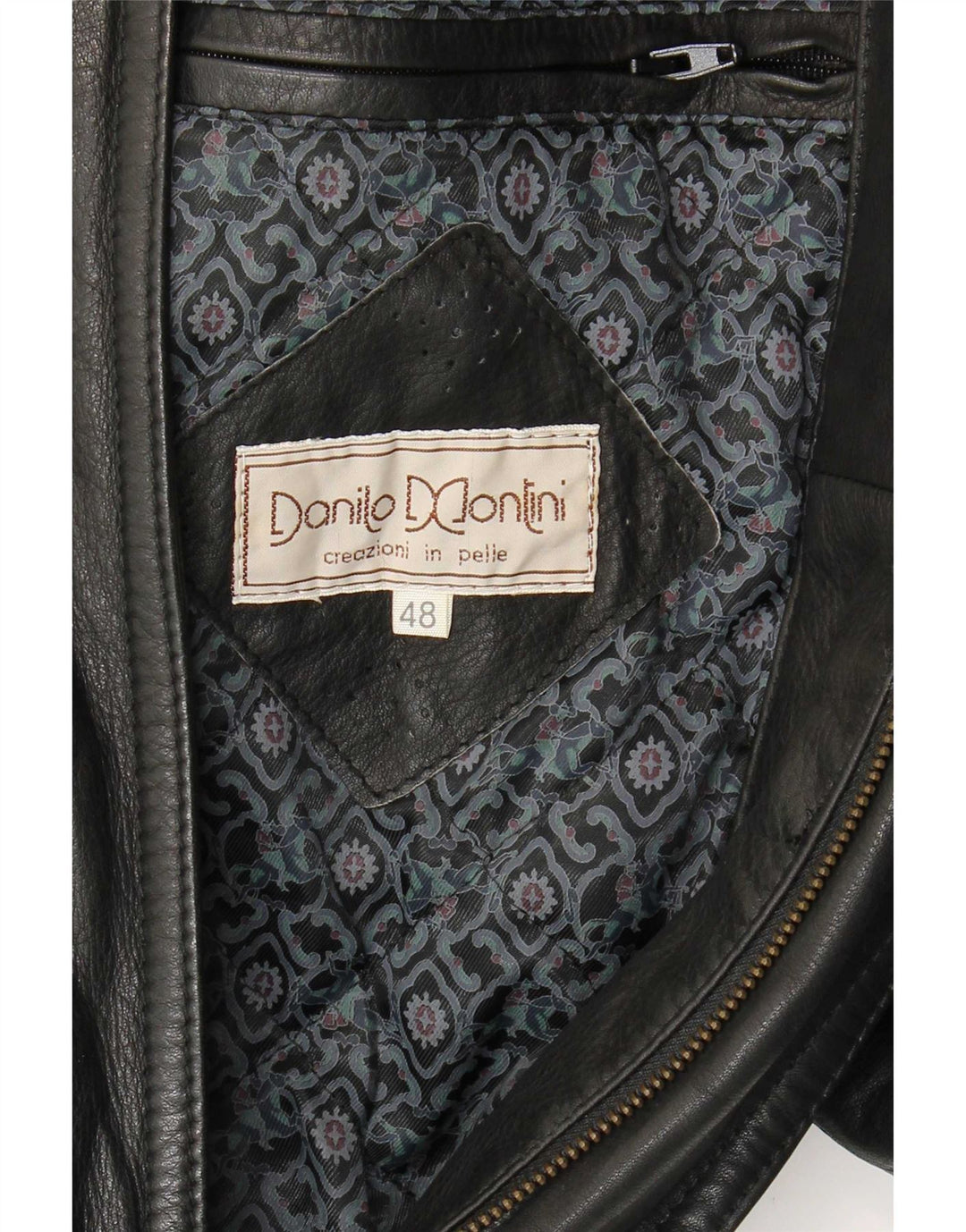 Vintage Ανδρικό Δερμάτινο Μπουφάν IT 48 Medium Black Leather