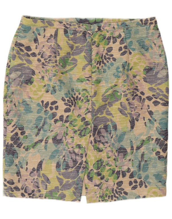 Gattinoni Γυναικεία Pencil Φούστα UK 18 XL W36 Πολύχρωμος Floral Πολυεστέρας