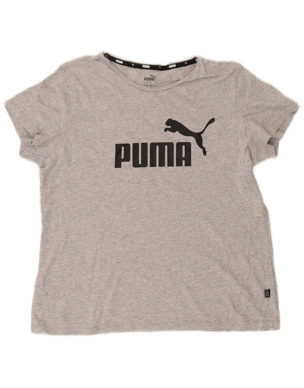 Γυναικείο γραφικό μπλουζάκι Puma Top UK 16 Large Grey Flecked